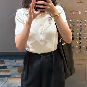 J Crew Ribbed Knit Polo